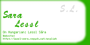 sara lessl business card